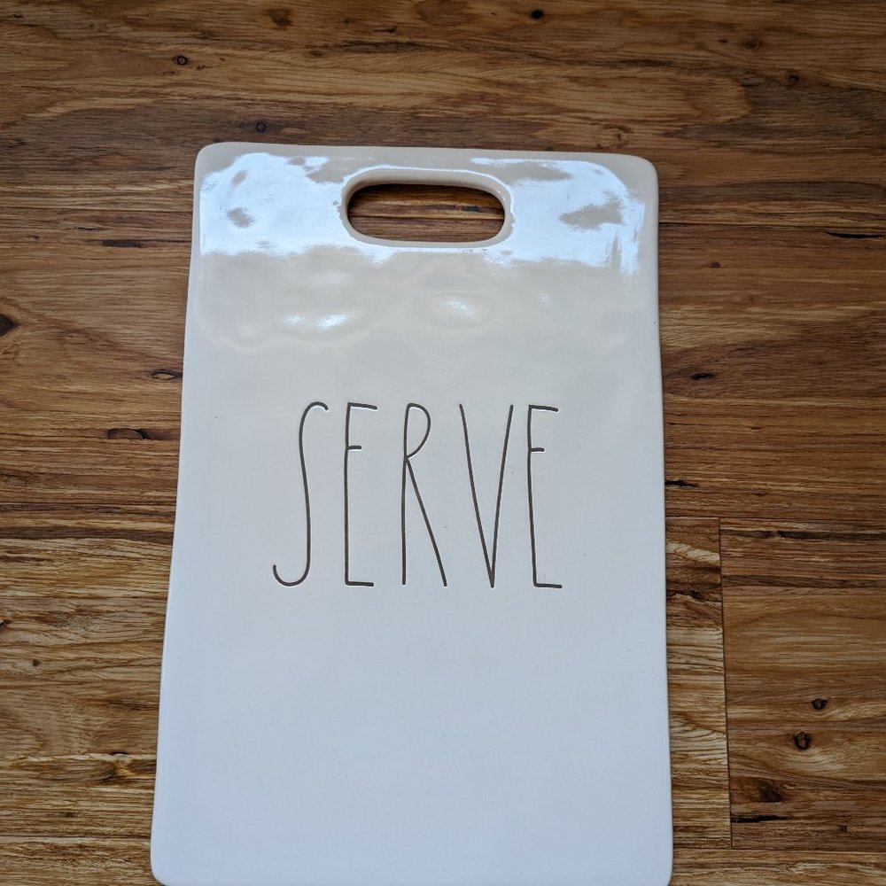 Rae Dunn "Server" Platter Tray with Handles